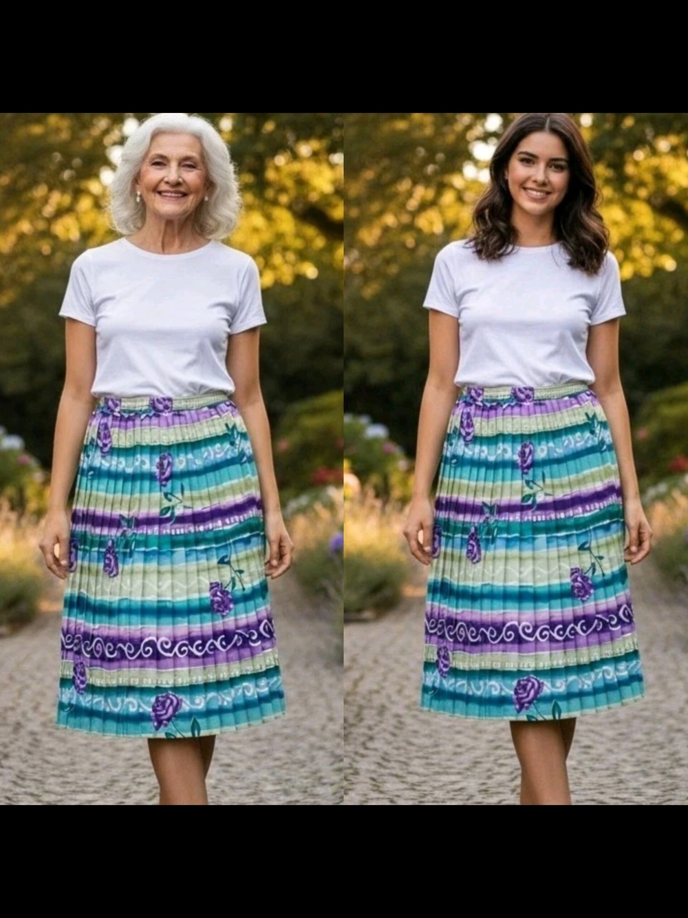 Vintage G.W. Division of Graff Pleated Skirt Women’s 16 Multicolor Grannycore
